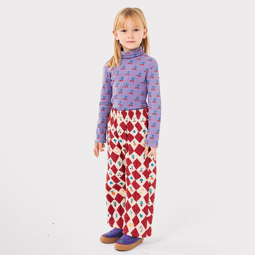 Bobo Choses Child Cherry All Over Turtleneck T-shirt Purple