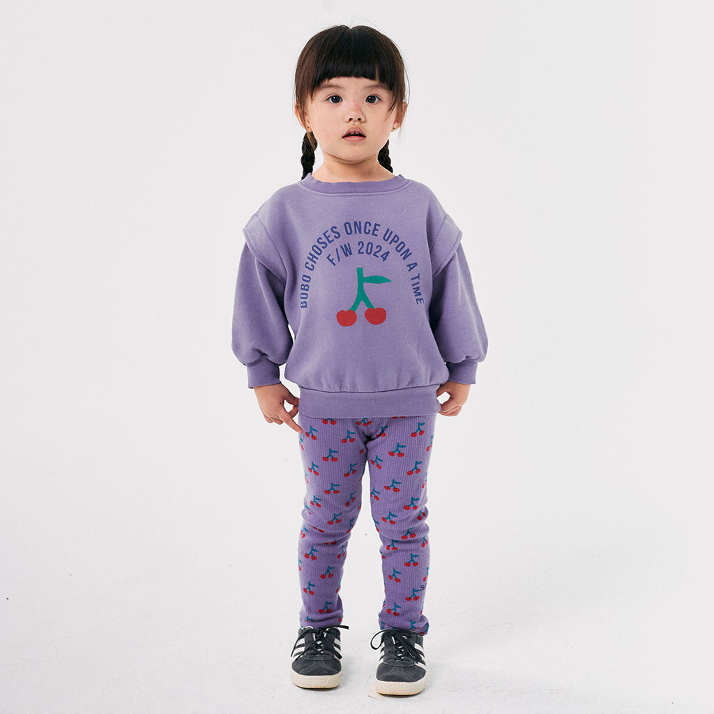 Bobo Choses Child Cherry All Over Leggings Purple