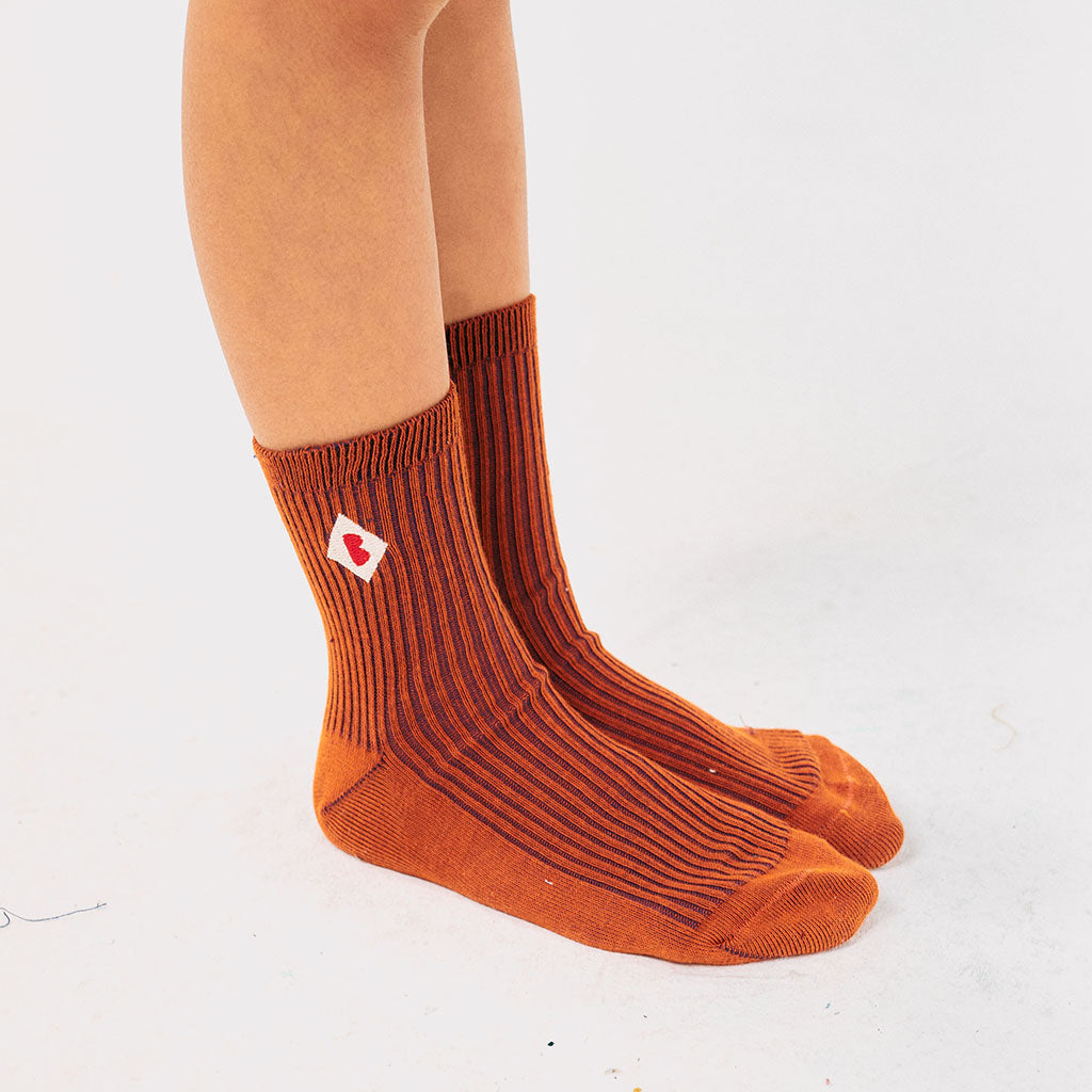 Bobo Choses Child Bicolour Socks Burgundy Red
