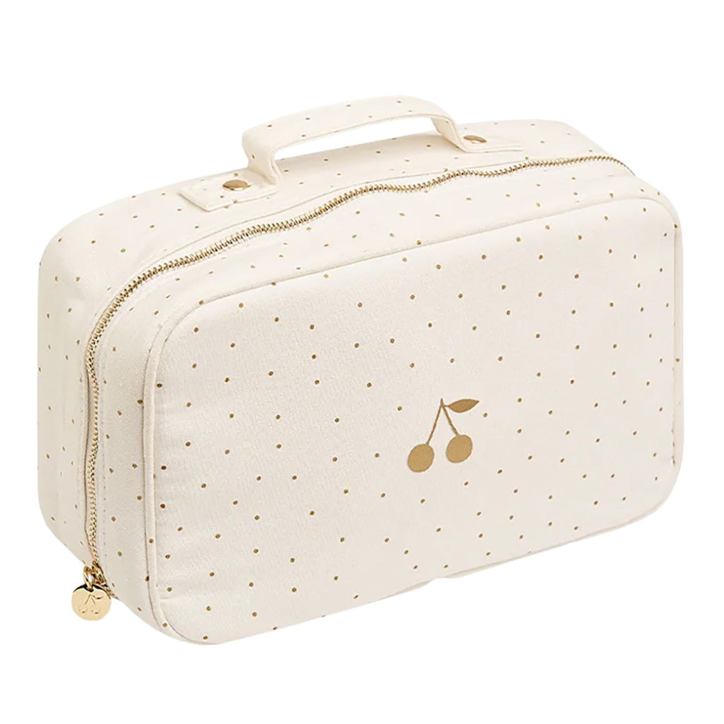 Bonpoint Small Suitcase Cream With Gold Dots
