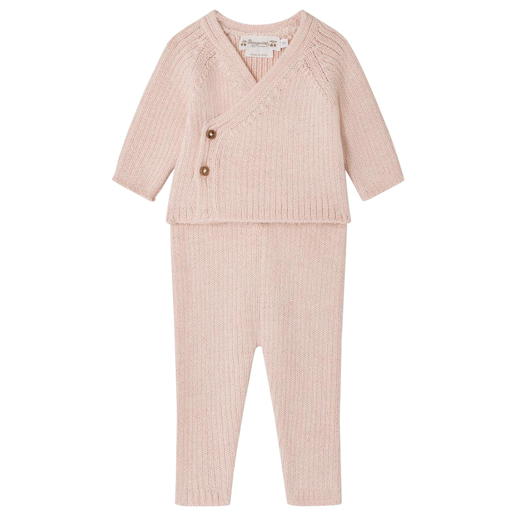 Bonpoint Baby Theva Two Piece Set Rose Pink