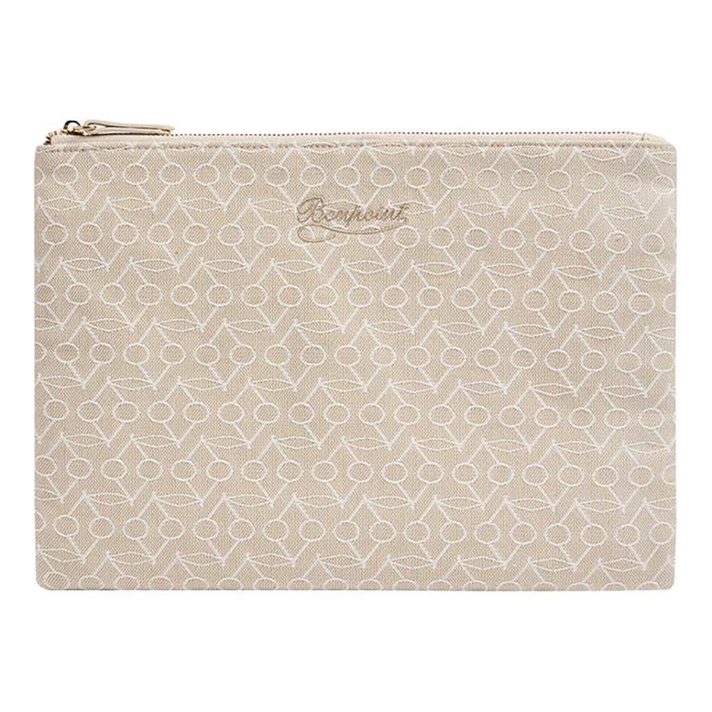 Bonpoint Daya Clutch Bag Beige Signature Cherry Pattern
