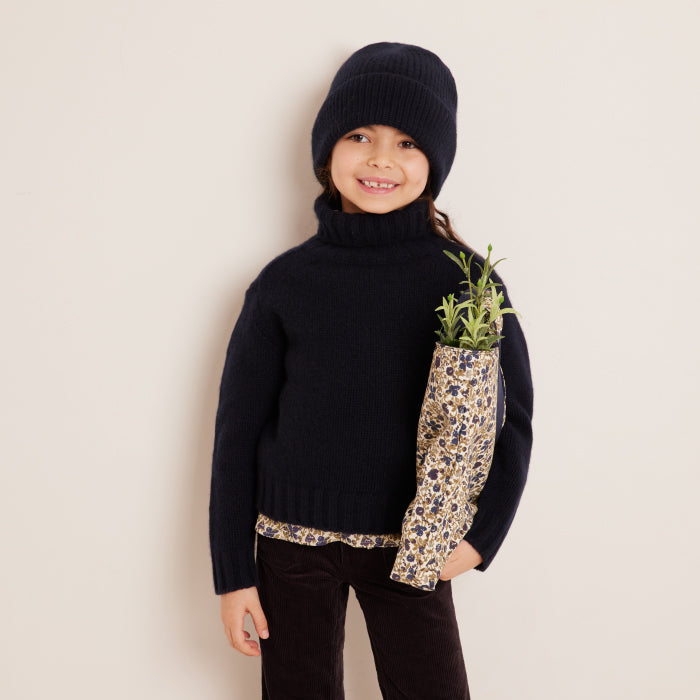 Bonpoint Child Temperance Cashmere Sweater Marine Blue
