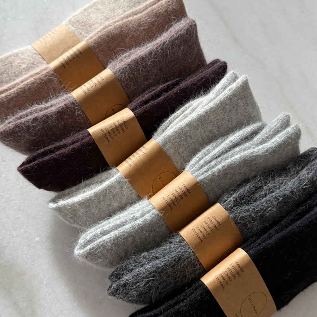 Billy Bamboo Woman Alpaca Cabin Socks Off White