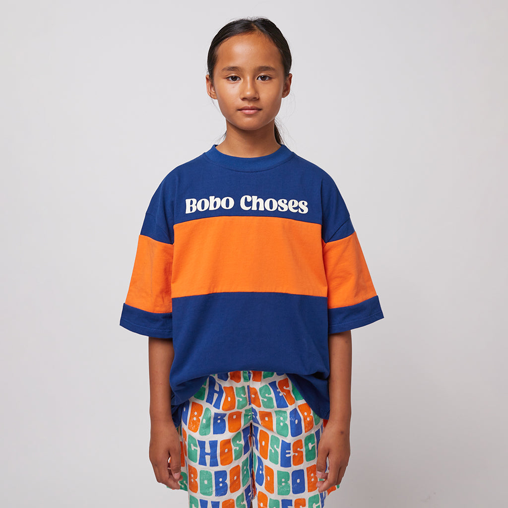 Bobo Choses Child Colour Block T-shirt Navy Blue