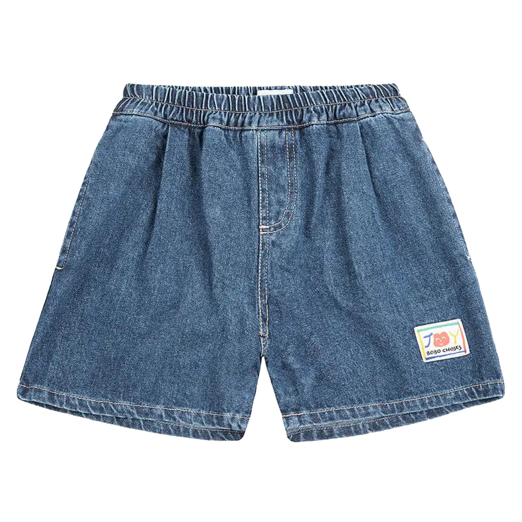 Bobo Choses Child Smiling Bermuda Shorts Blue