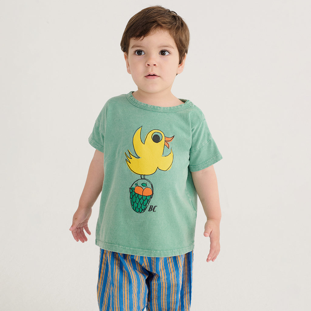 Bobo Choses Baby T-shirt Flying Oranges Print Green
