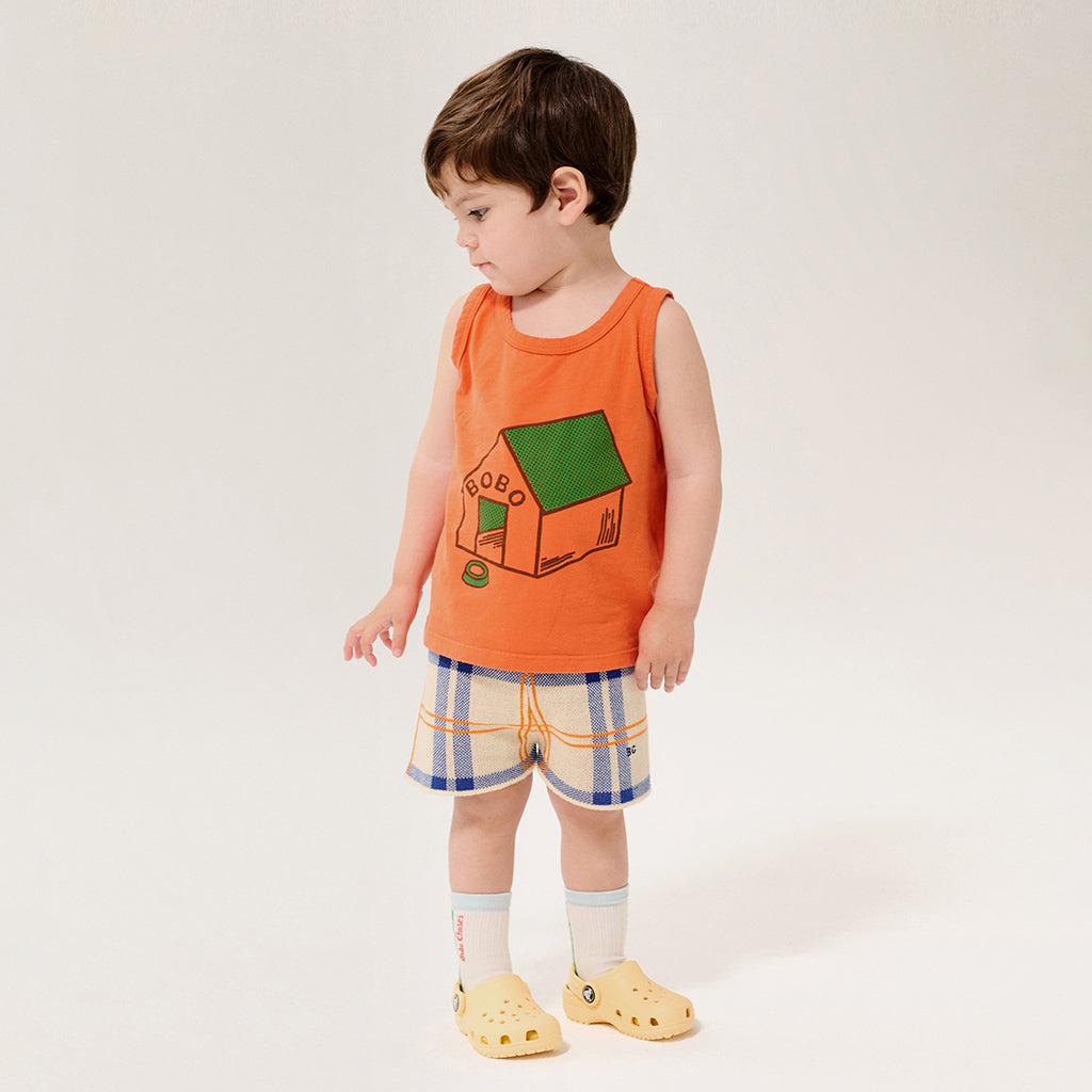 Bobo Choses Baby Tank Top Pickles Is At Home Print Orange