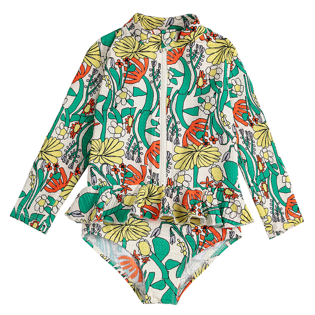 Bobo Choses Baby Swimsuit All Over Herbalist Print Multicolour