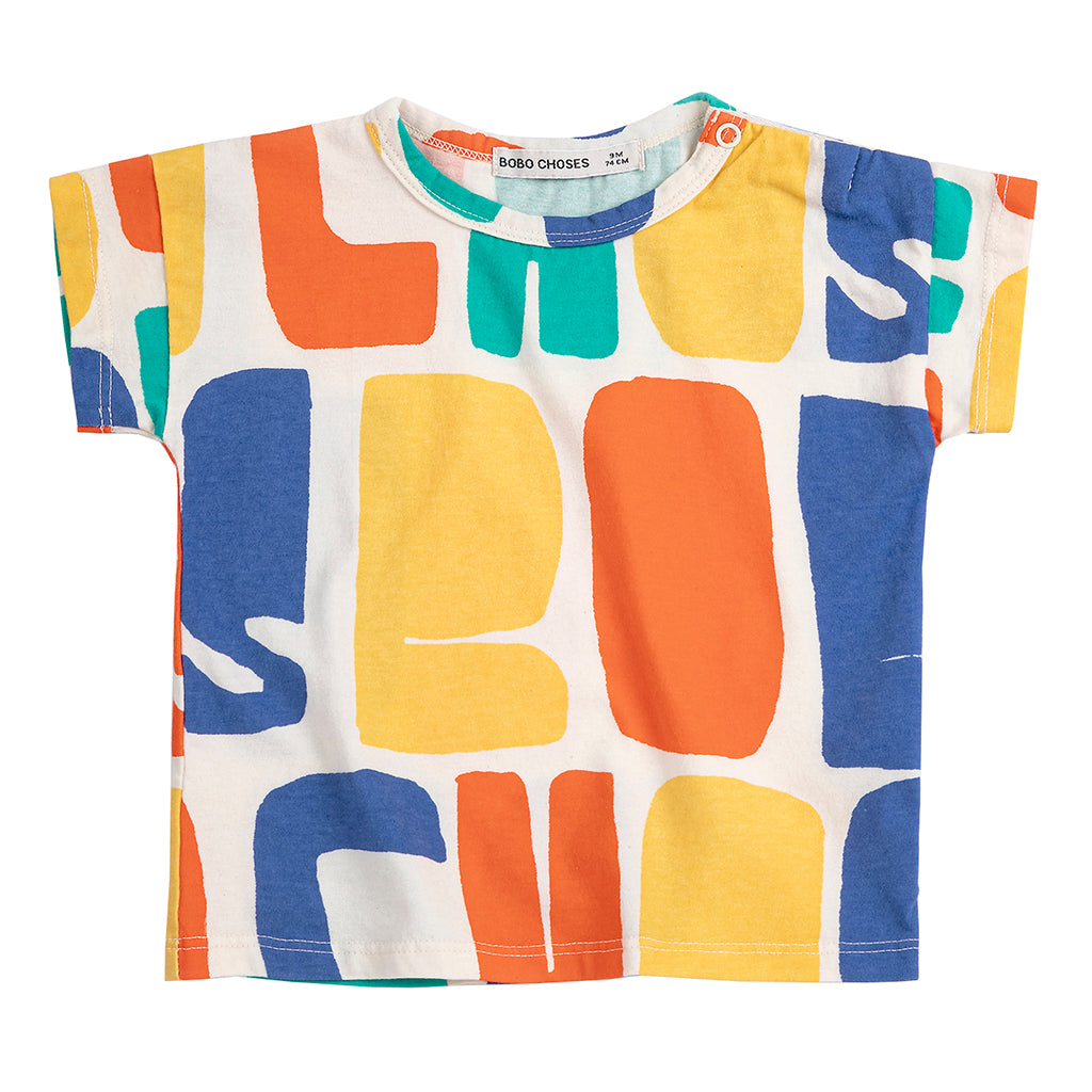 Bobo Choses Baby T-shirt All Over Colours Print Multicolour