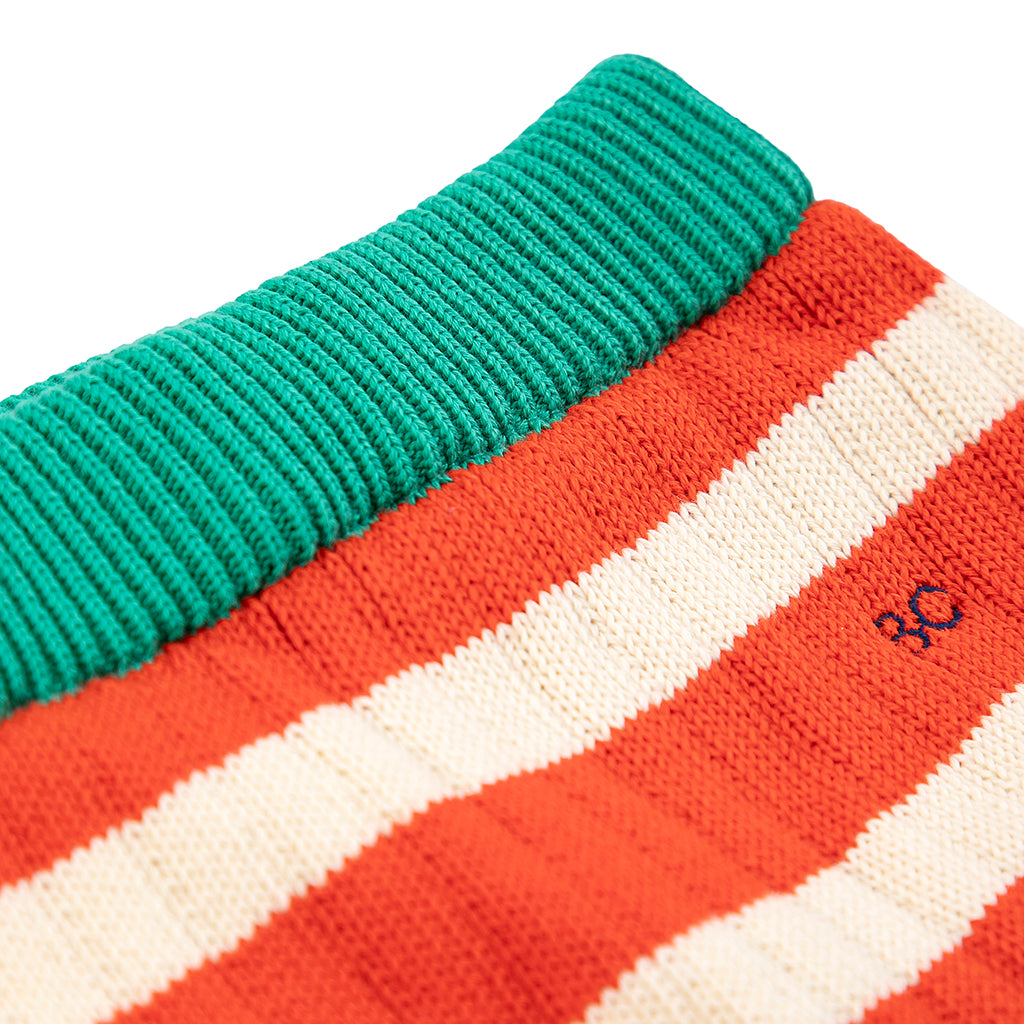 Bobo Choses Baby Knit Shorts Red Stripes