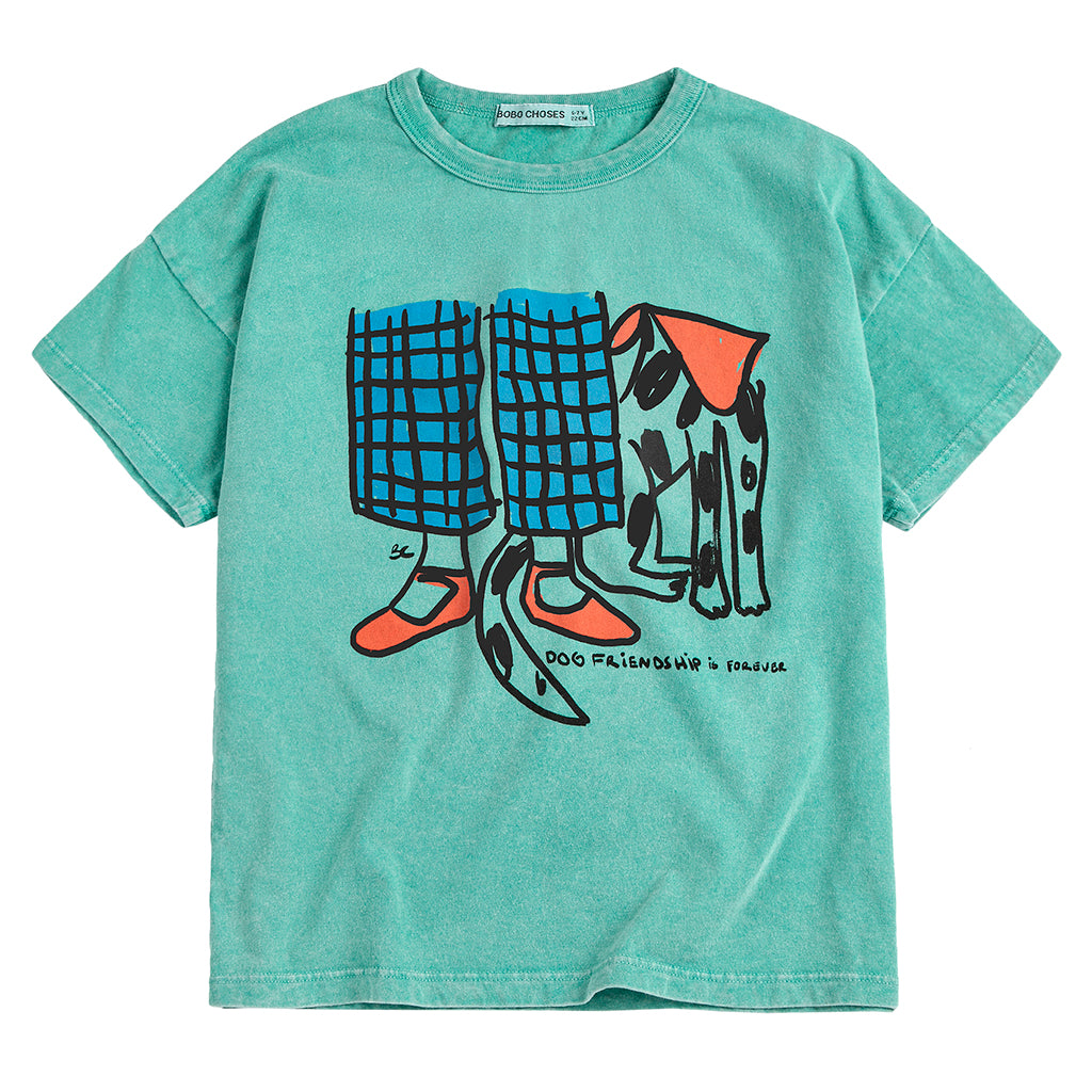 Bobo Choses Child T-shirt Dog Friendship Print Green