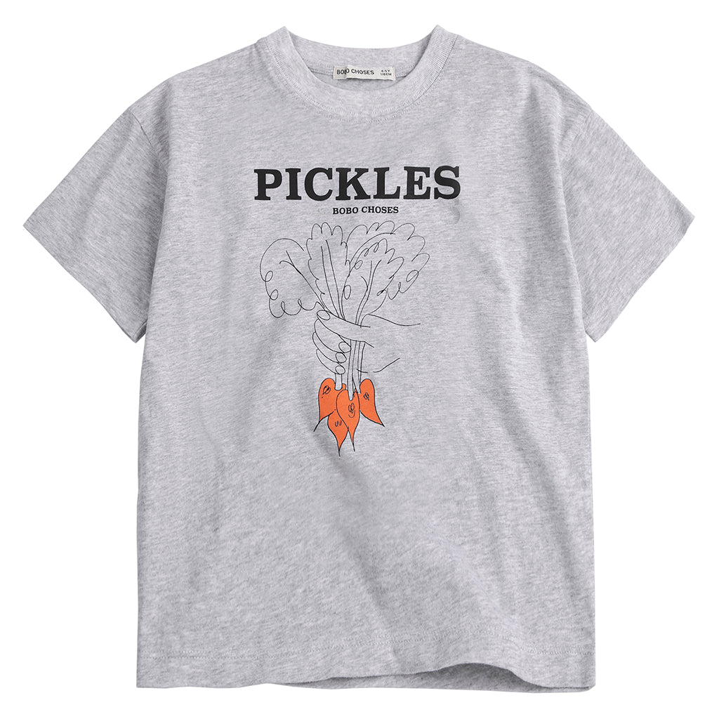 Bobo Choses Child T-shirt Bunch Of Vegetables Print Heather Grey