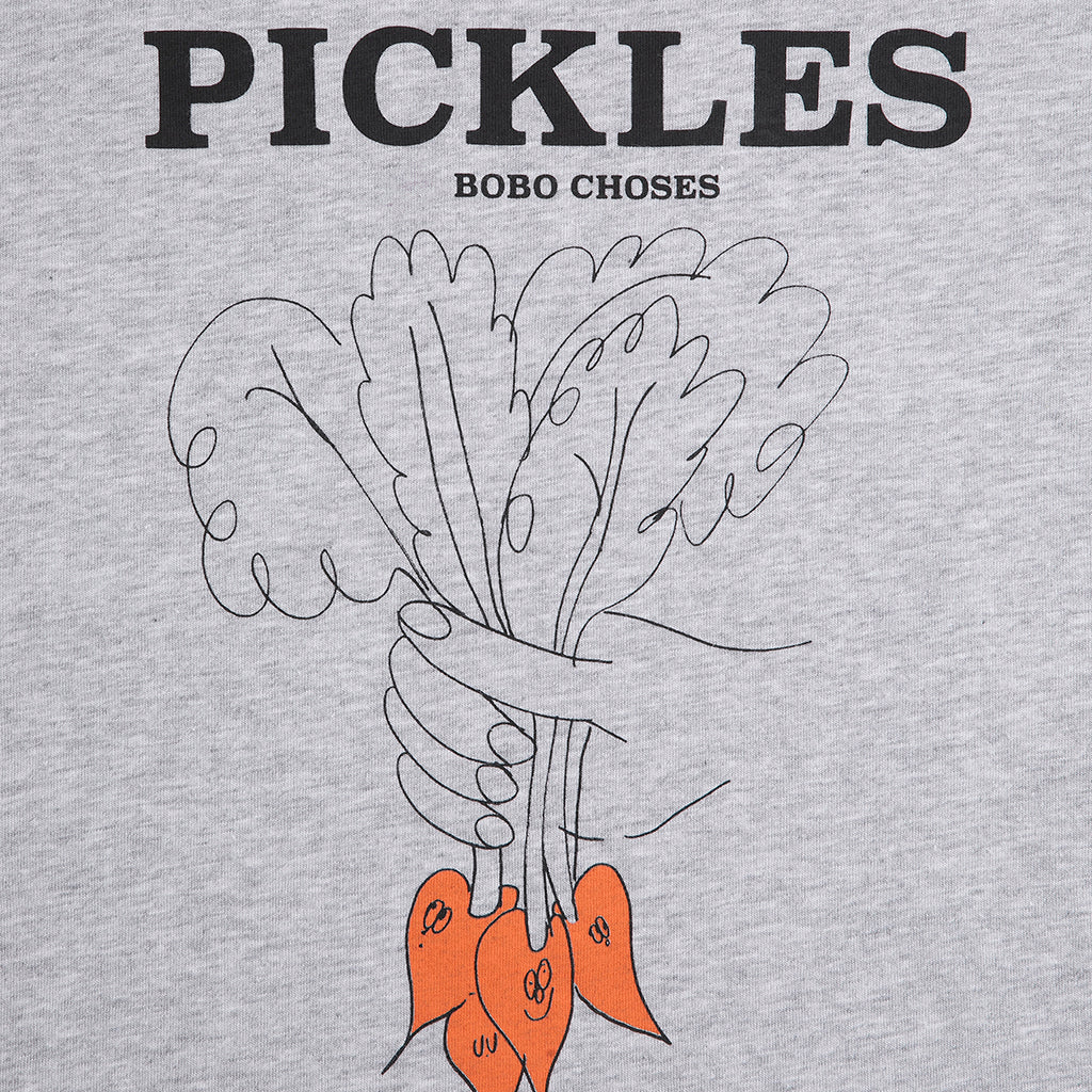 Bobo Choses Child T-shirt Bunch Of Vegetables Print Heather Grey