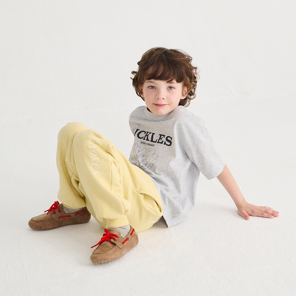 Bobo Choses Child T-shirt Bunch Of Vegetables Print Heather Grey