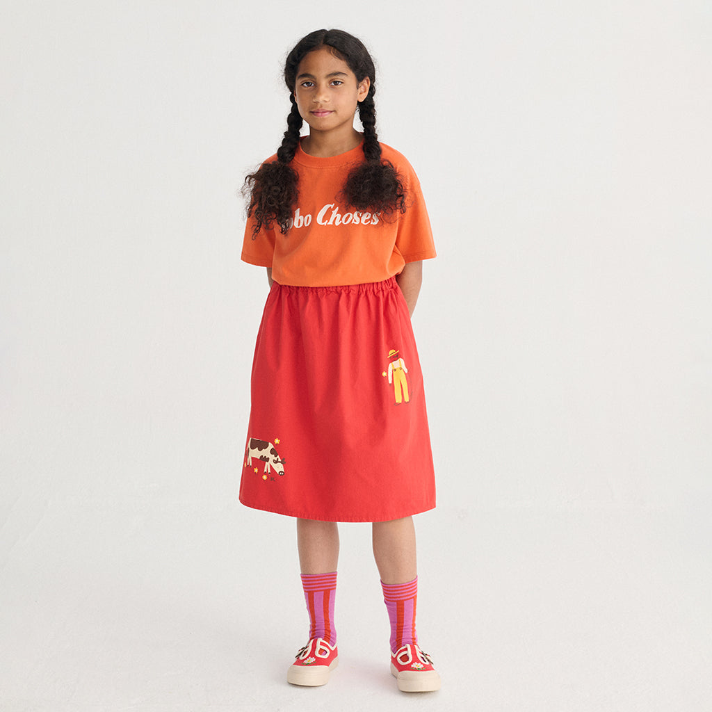 Bobo Choses Child T-shirt Logo Print Orange