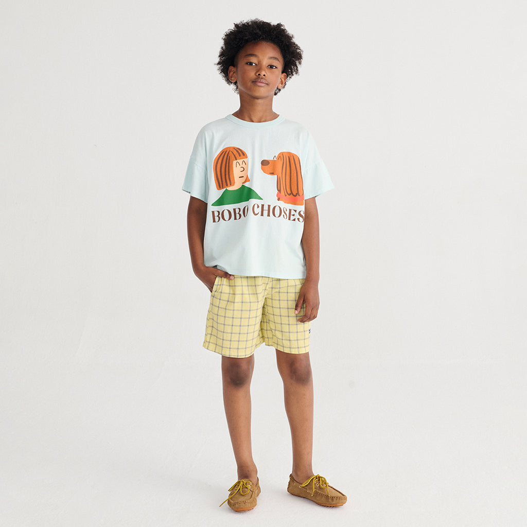 Bobo Choses Child Shorts Spicy Window Pane Print Yellow