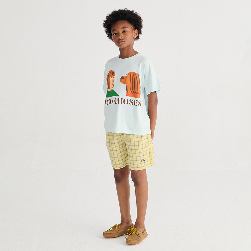 Bobo Choses Child Shorts Spicy Window Pane Print Yellow
