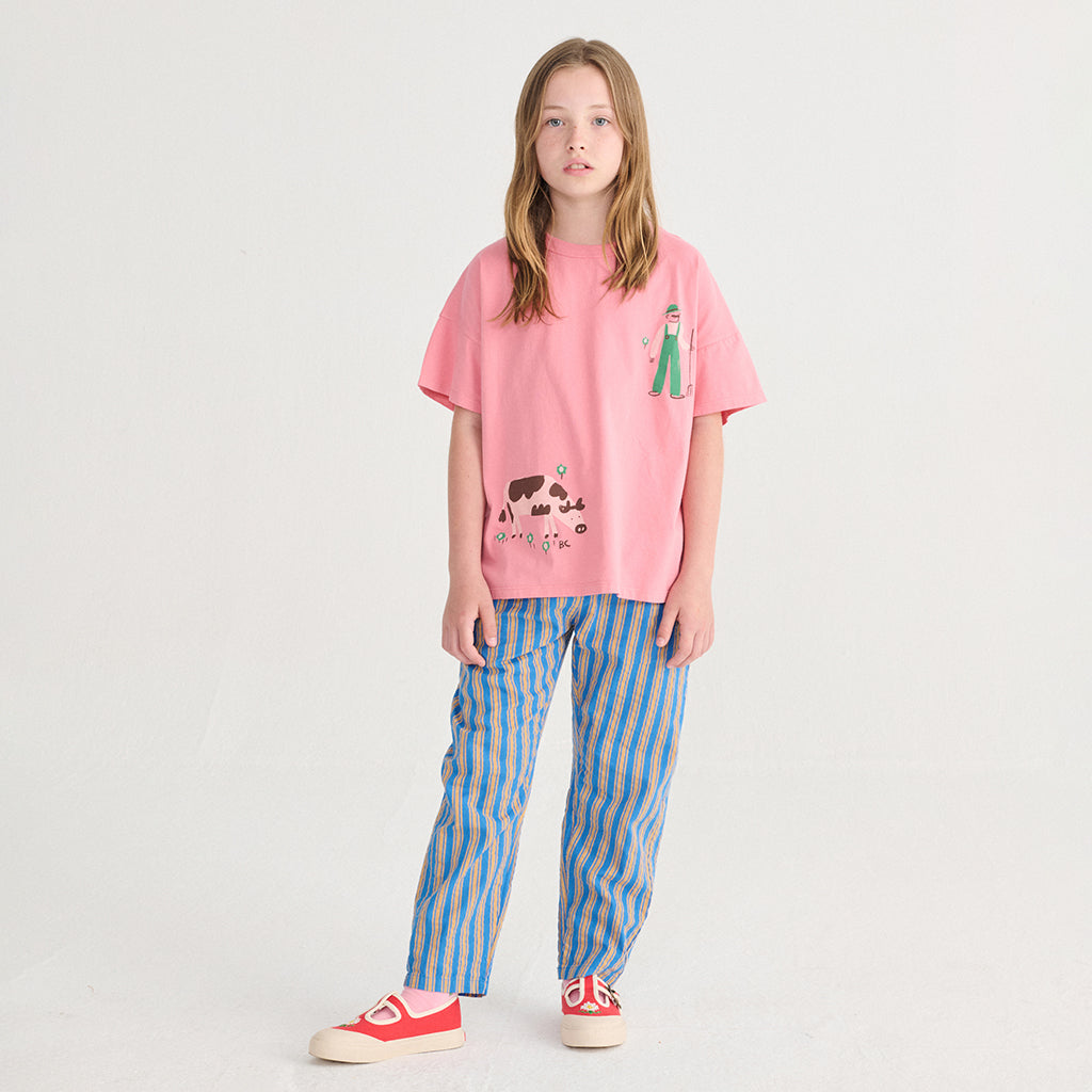 Bobo Choses Child Pants New Hairline Stripes Blue