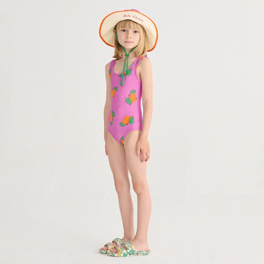 Bobo Choses Child Swimsuit All Over Tangerine Print Purple