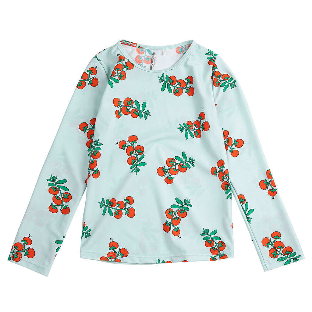 Bobo Choses Child Swim Shirt All Over Juicy Tomatoes Print Light Blue