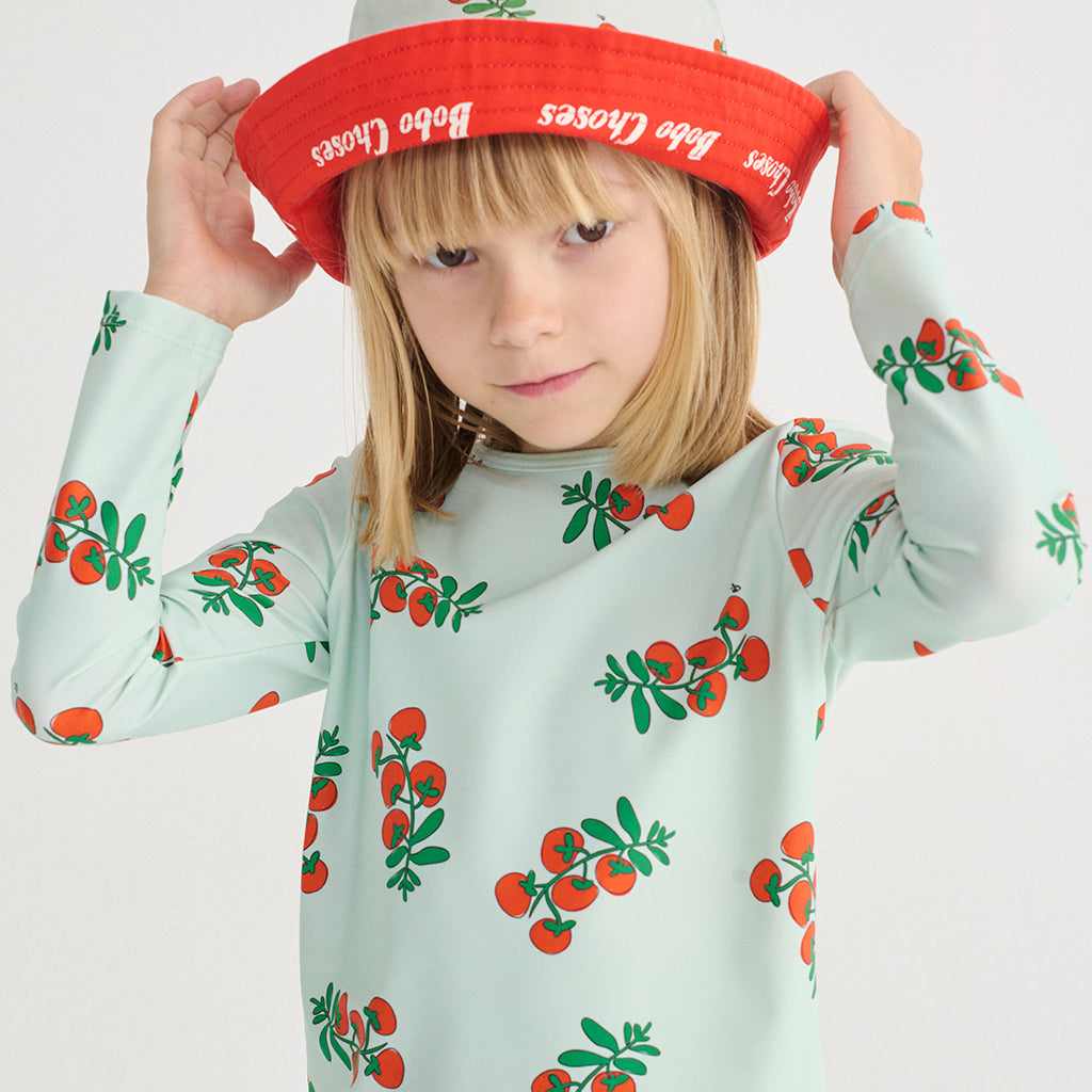 Bobo Choses Child Swim Shirt All Over Juicy Tomatoes Print Light Blue