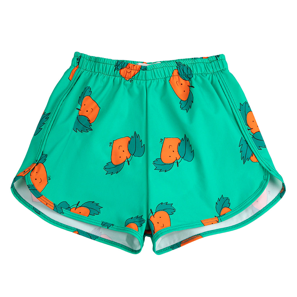 Bobo Choses Child Swim Shorts All Over Curious Turnip Print Green