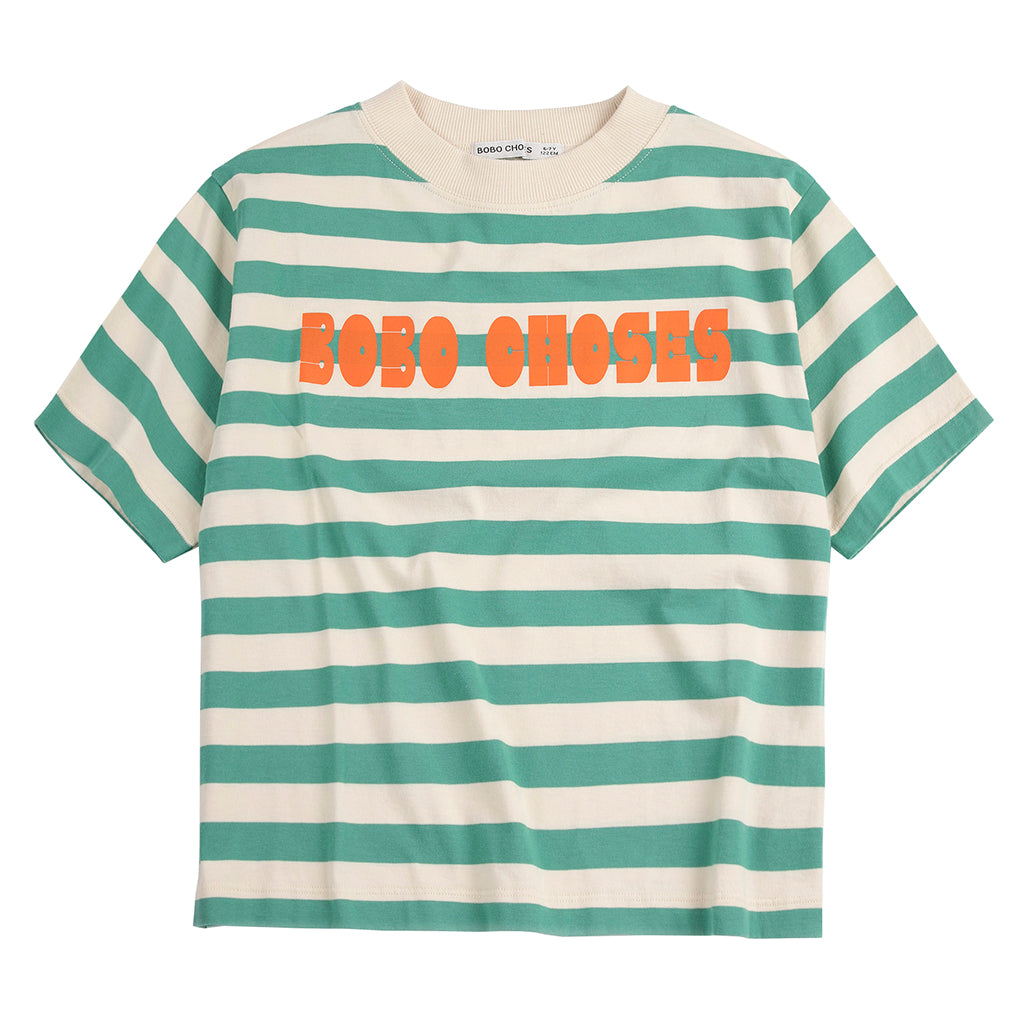 Bobo Choses Child T-shirt Modern Stripes Green