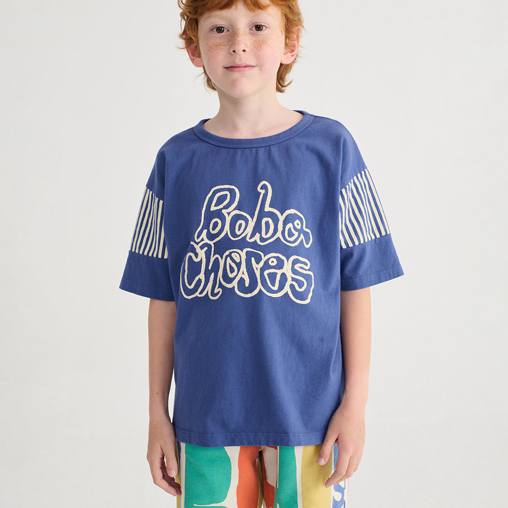 Bobo Choses Child T-shirt Logo Print Navy Blue