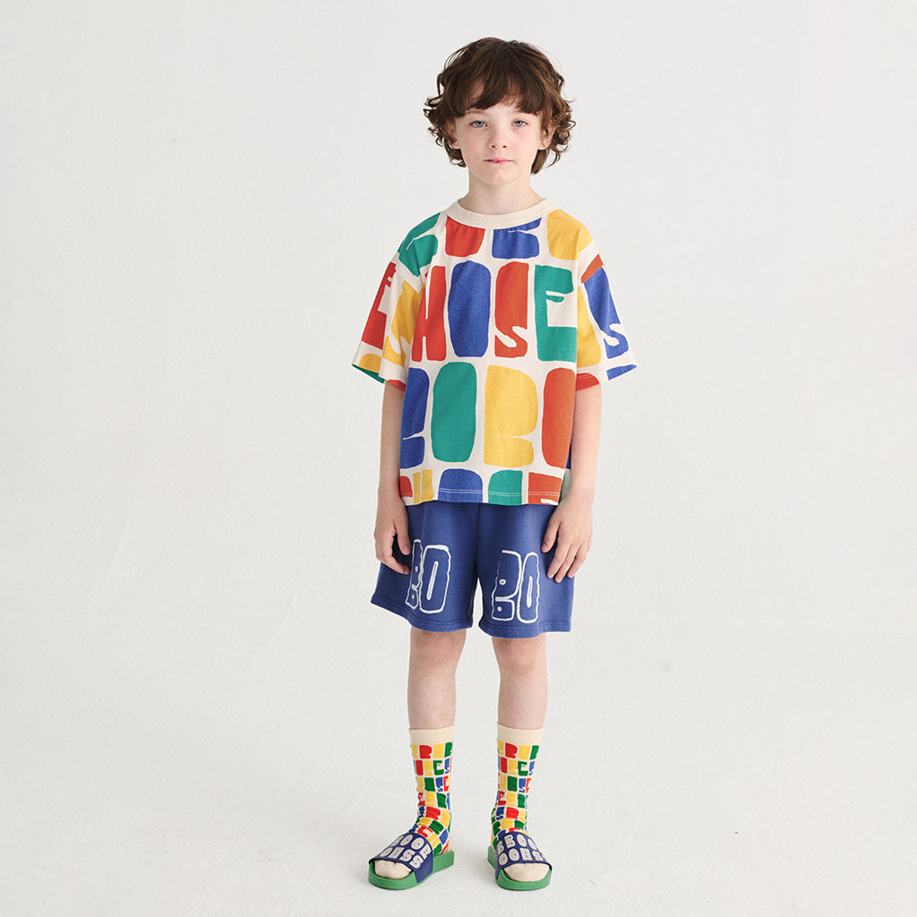 Bobo Choses Child Bermuda Shorts Logo Print Navy Blue