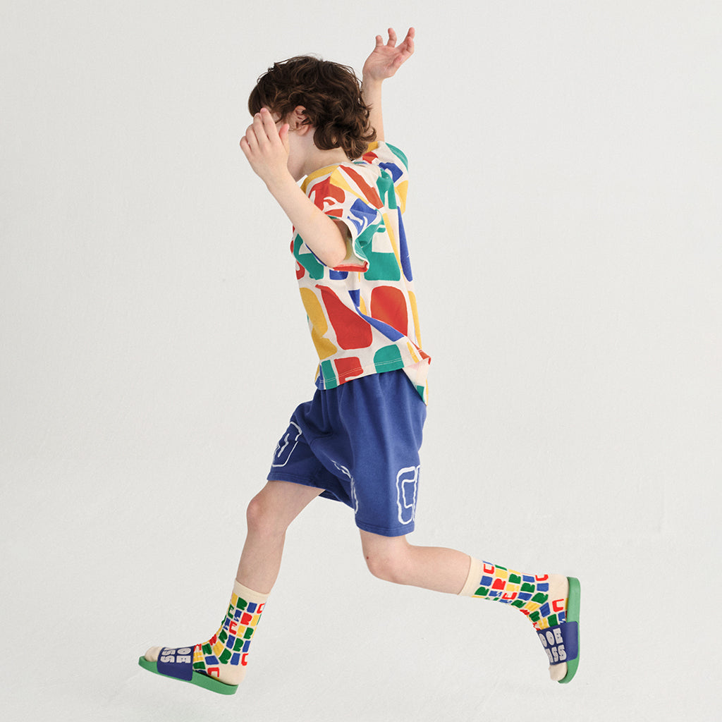 Bobo Choses Child Bermuda Shorts Logo Print Navy Blue