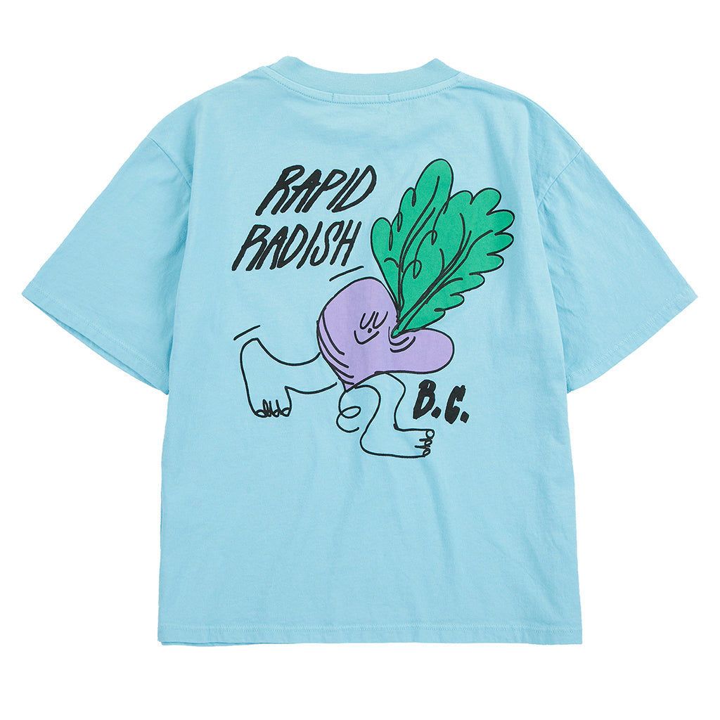 Bobo Choses Child Oversized T-shirt Rapid Radish Print Light Blue