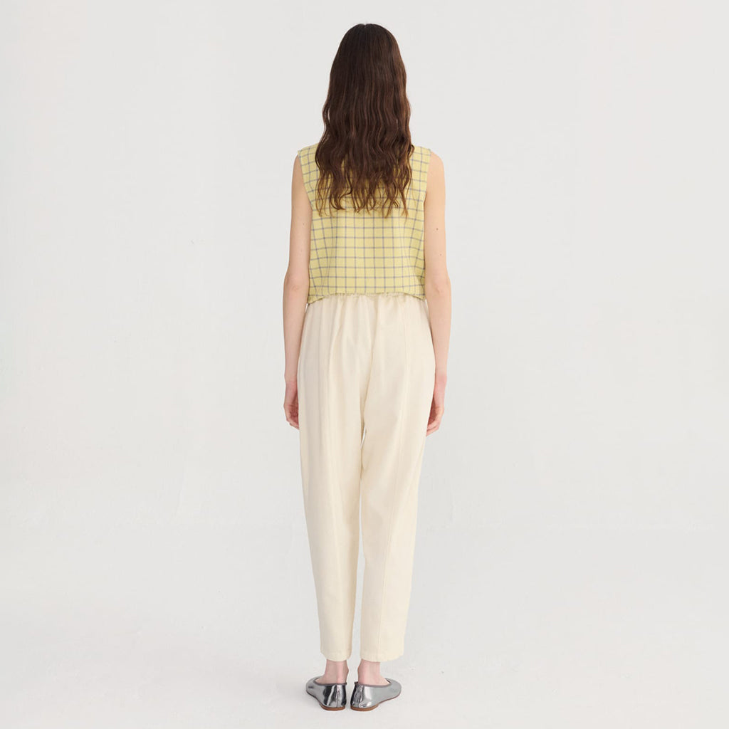 Bobo Choses Woman Tank Top Spicy Window Pane Print Yellow