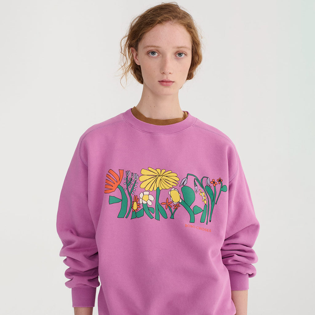 Bobo Choses Woman Sweatshirt Herbalist Print Purple