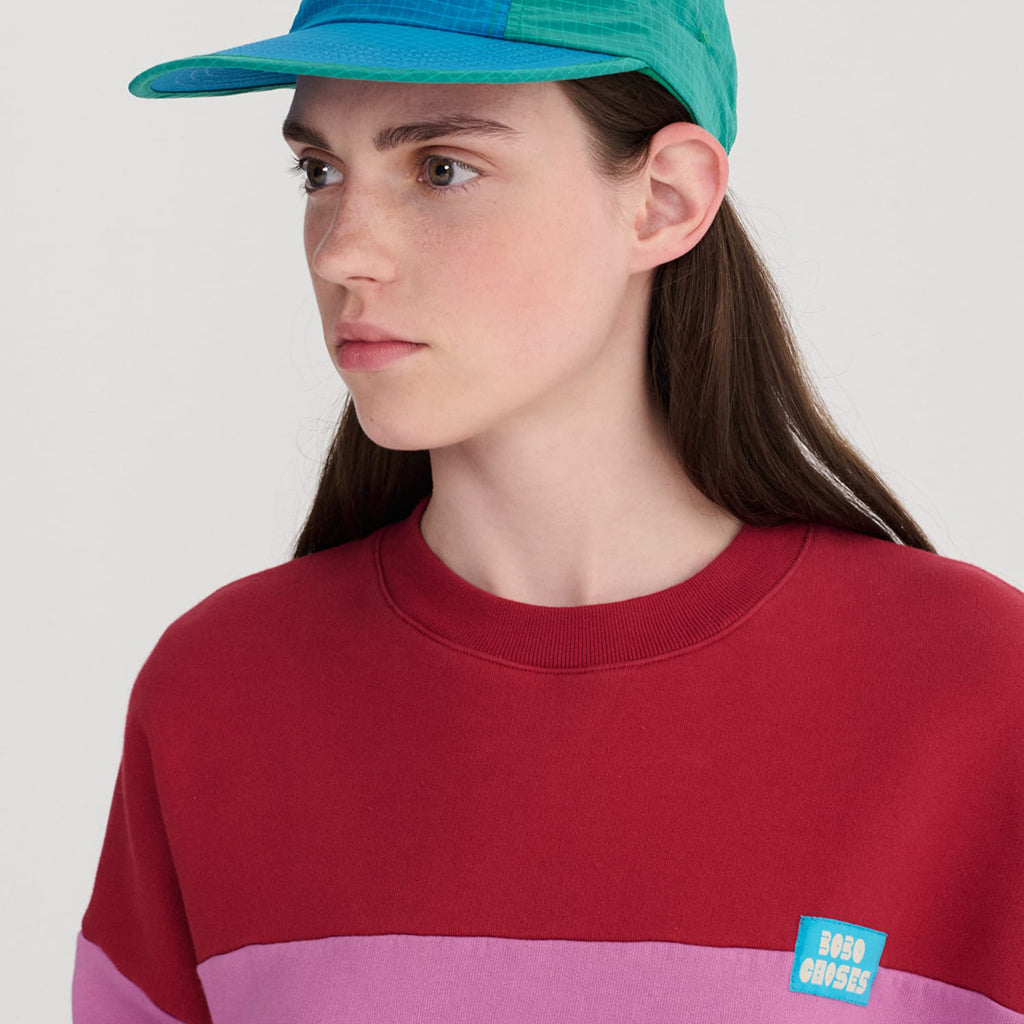 Bobo Choses Woman Sweatshirt Colour Block Red