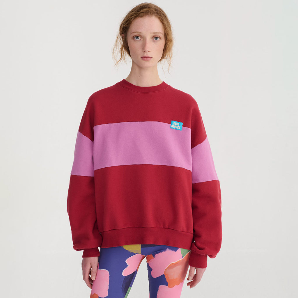 Bobo Choses Woman Sweatshirt Colour Block Red