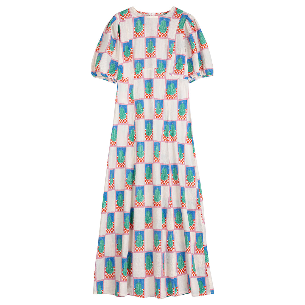 Bobo Choses Woman Dress Simple Pear Print White