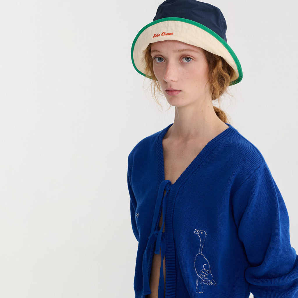 Bobo Choses Woman Cropped Cardigan Blue