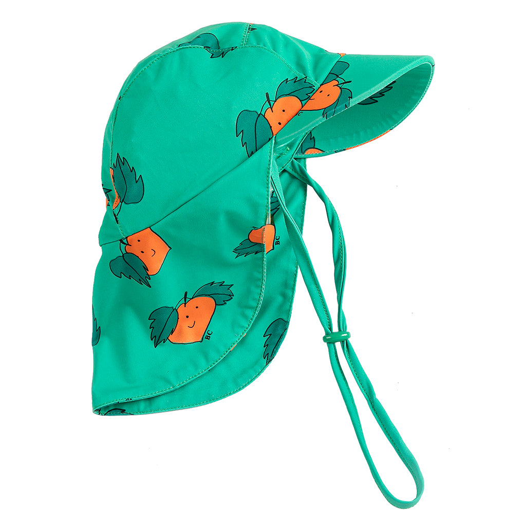 Bobo Choses Baby Swim Hat All Over Tangerine Print Green