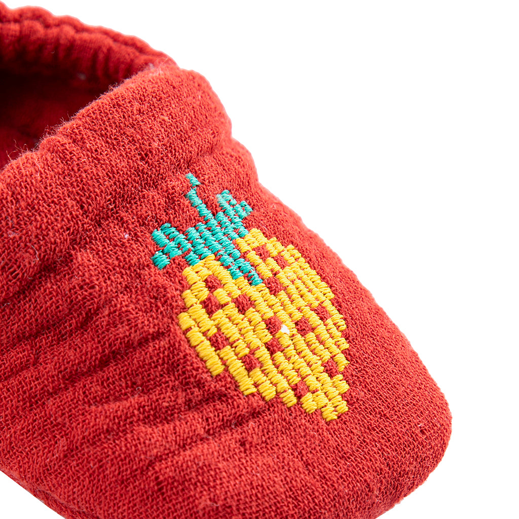 Bobo Choses Baby Slippers Strawberry Print Red