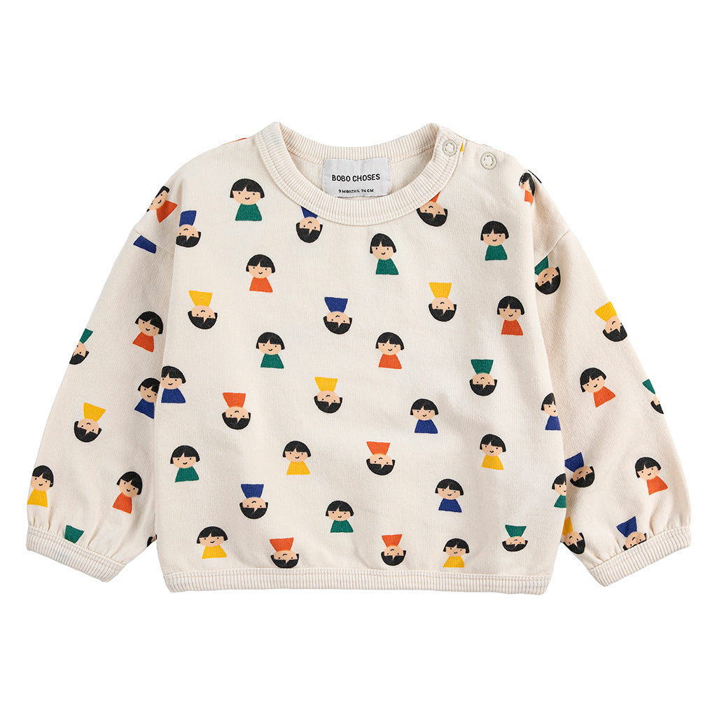Bobo Choses Baby Game Pawns All Over Sweatshirt Cream