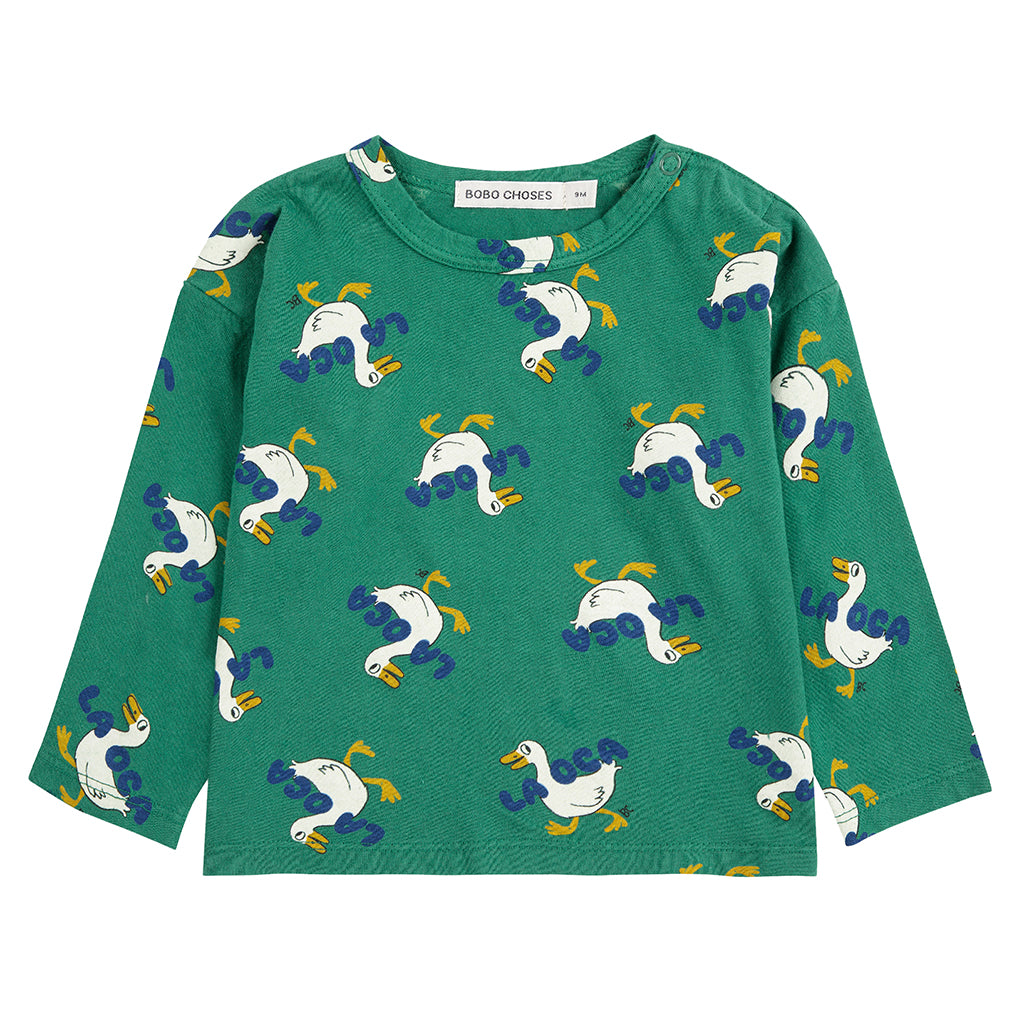 Bobo Choses Baby La Oca All Over T-shirt Green