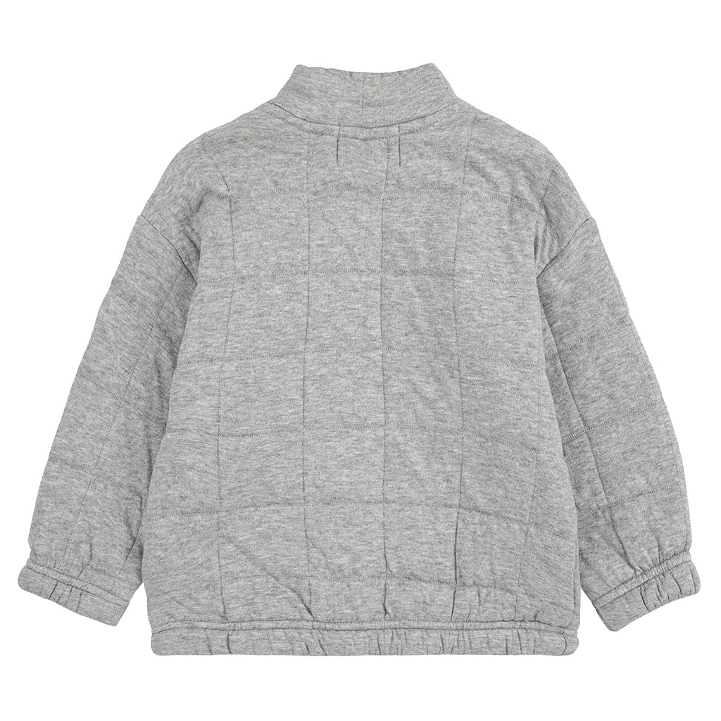 Bobo Choses Baby Choo Choo Quilted Sweatshirt Light Heather Grey