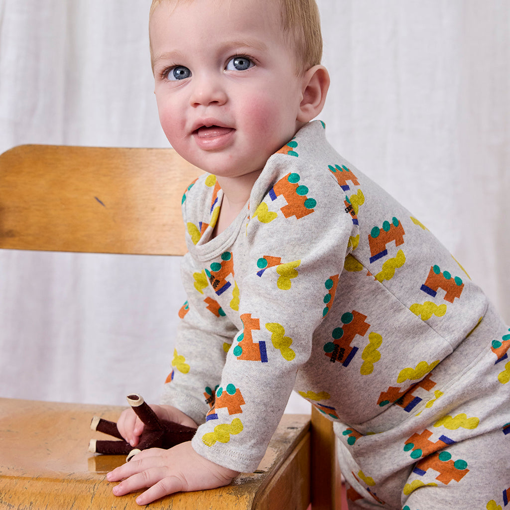 Bobo Choses Baby Choo Choo All Over Leggings Light Heather Grey