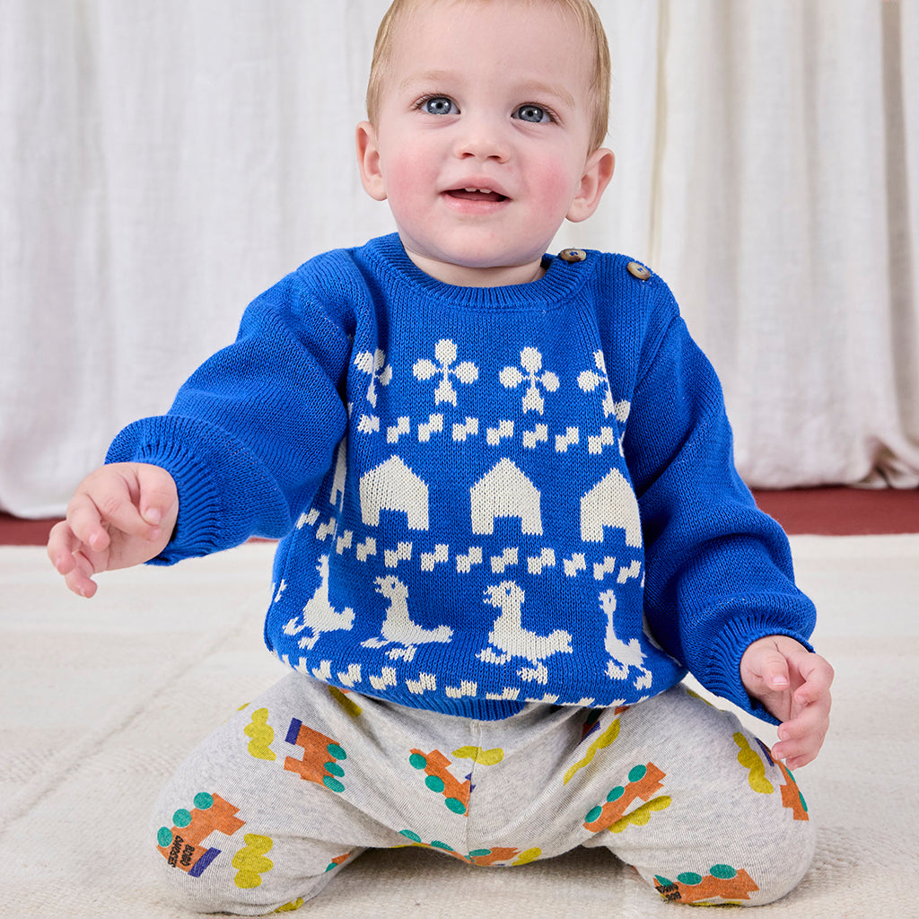 Bobo Choses Baby Choo Choo All Over Leggings Light Heather Grey