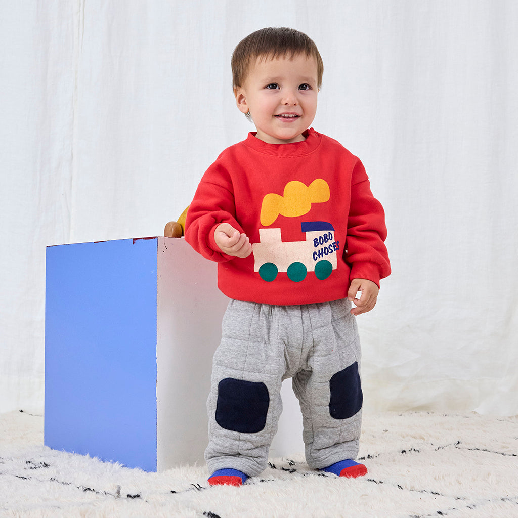 Bobo Choses Baby Quilted Sweatpants Light Heather Grey