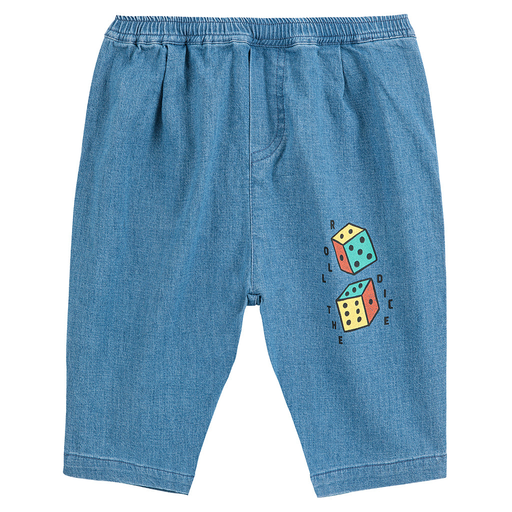 Bobo Choses Baby Roll The Dice Pants Denim Blue