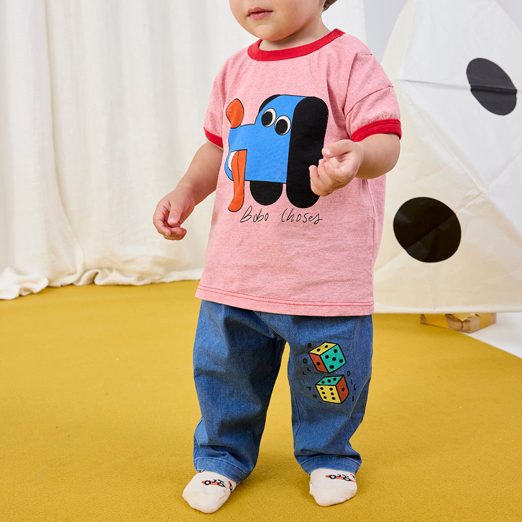 Bobo Choses Baby Roll The Dice Pants Denim Blue