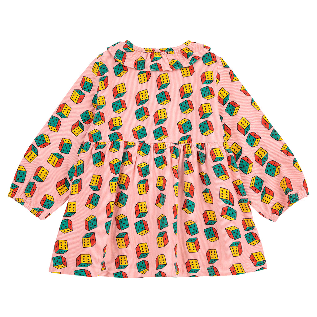 Bobo Choses Baby Dice All Over Dress Pink