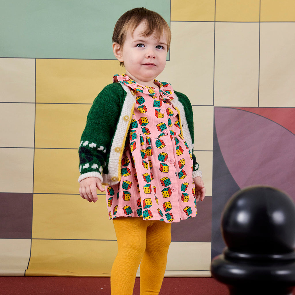 Bobo Choses Baby Dice All Over Dress Pink